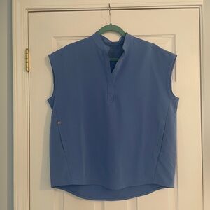 Figs Ceil Blue Scrub Top